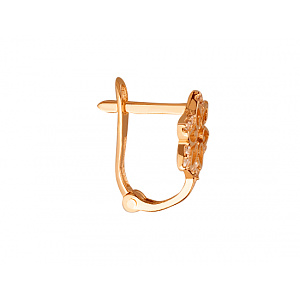 Золотые серьги с цирконием куб. (01-200443840) фотография