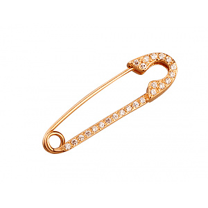 Золотая булавка с цирконием куб. (01-200449140) фотография