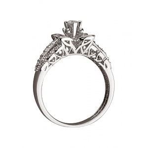 Золота каблучка з діамантами (01-200481140) фотографія