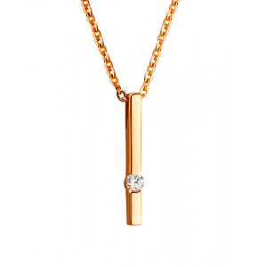 Золоте кольє з цирконієм куб. (01-200481240) фотографія