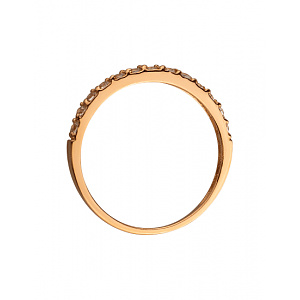 Золотое кольцо с цирконием куб. (01-200535140) фотография