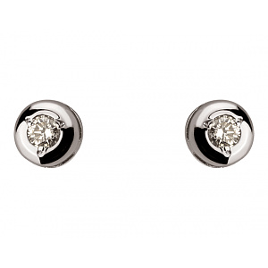 Золоті сережки з діамантами (01-200559540) фотографія