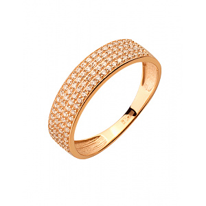 Золота каблучка з цирконієм куб. (01-200566940) фотографія