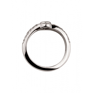 Золота каблучка з діамантами (01-200590040) фотографія