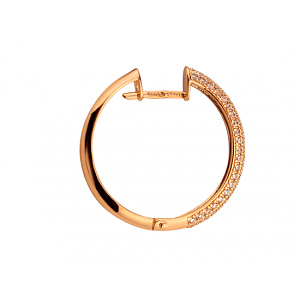 Золоті сережки з цирконієм куб. (01-200590140) фотографія