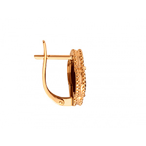 Золоті сережки з фіанітом (цирконієм куб.) (01-200745940) фотографія