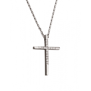 Золоте кольє з діамантами (01-200788540) фотографія