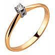 Золотое кольцо с бриллиантом 01-200845140 фотография 1