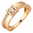 Золота каблучка з фіанітом (цирконієм куб.) 01-200858140 фотографія 1