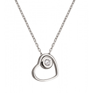 Золотое колье с цирконием куб. (3н107/01б) фотография