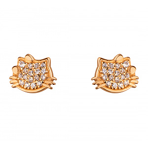 Золотые серьги с циркониями (1б_с-272) фотография