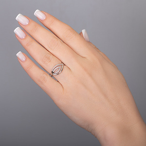 Золотое кольцо с бриллиантами (2б_к-268) фотография