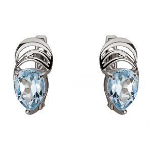 Золотые серьги с топазами (01-18385341) фотография