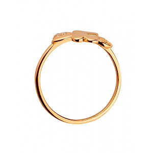 Золотое кольцо с цирконием куб. (01-19109441) фотография