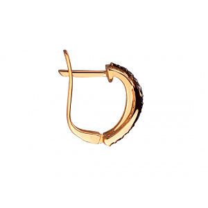 Золотые серьги с цирконием куб. (01-200191441) фотография