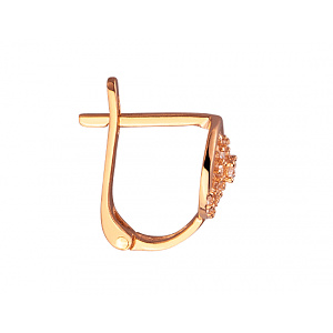 Золотые серьги с цирконием куб. (01-200276041) фотография