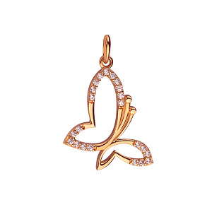 Золотий кулон з цирконієм куб. (01-200291141) фотографія