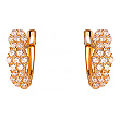 Золотые серьги с цирконием куб. 01-200331541 фотография 1