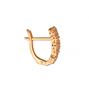 Золотые серьги с цирконием куб. (01-200331541) фотография