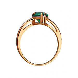 Золота каблучка з цирконієм куб. (01-200381541) фотографія