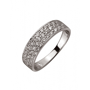 Золотое кольцо с цирконием куб. (01-200388341) фотография