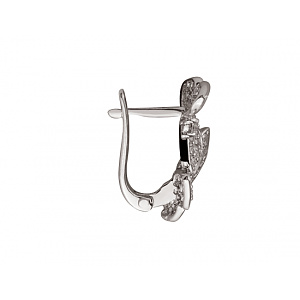 Золотые серьги с цирконием куб. (01-200465941) фотография