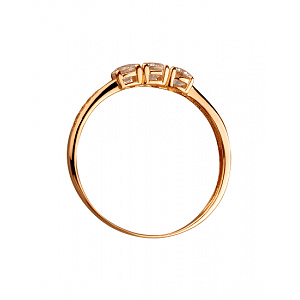 Золота каблучка з цирконієм куб. (01-200481241) фотографія