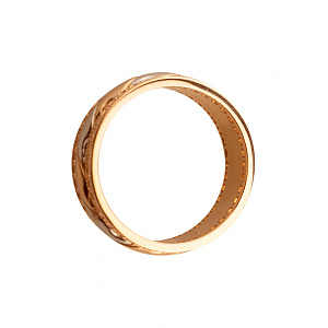 Золотое обручальное кольцо  с цирконием куб. (01-200573441) фотография