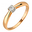 Золота каблучка з діамантом 01-200599941 фотографія 1