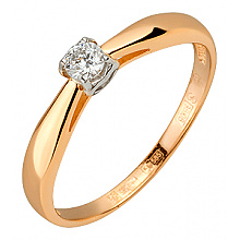 Золота каблучка з діамантом (01-200599941)