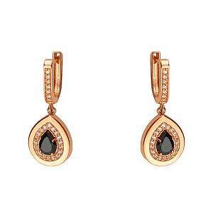 Золоті сережки з фіанітом (цирконієм куб.) (01-200766241) фотографія