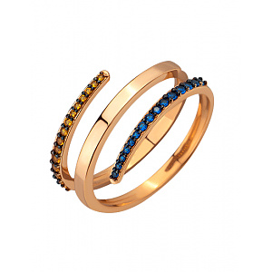 Золота каблучка з фіанітом (цирконієм куб.) (01-200773341) фотографія