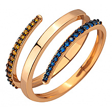 Золота каблучка з фіанітом (цирконієм куб.) (01-200773341)