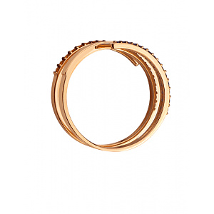 Золота каблучка з фіанітом (цирконієм куб.) (01-200773341) фотографія