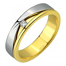 Золотое  кольцо с бриллиантом (01-200781041)