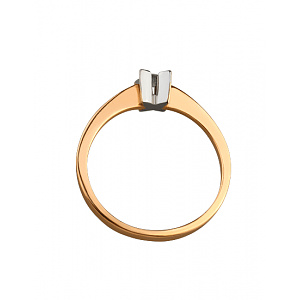 Золотое кольцо с бриллиантом (01-200819341) фотография