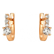 Золоті сережки з фіанітом (цирконієм куб.) (01-200841841)