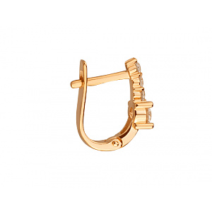 Золоті сережки з фіанітом (цирконієм куб.) (01-200841841) фотографія