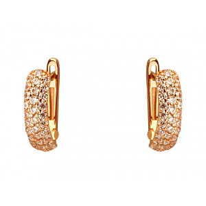 Золоті сережки з фіанітом (цирконієм куб.) (01-200867841) фотографія