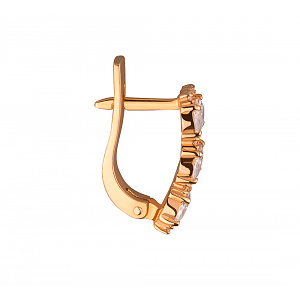 Золотые серьги с циркониями (8с-149) фотография