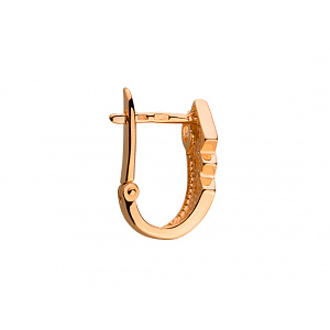 Золотые серьги с цирконием куб. (01-19156342) фотография