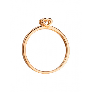 Золотое кольцо с цирконием куб. (01-200104742) фотография