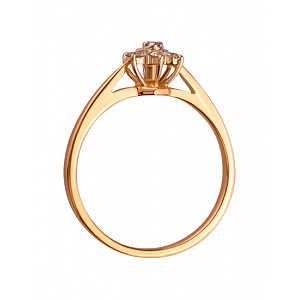 Золотое кольцо с бриллиантами (01-200355442) фотография