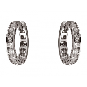 Золоті сережки з цирконієм куб. (01-200376142) фотографія