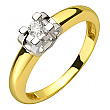 Золотое кольцо с бриллиантом 01-200432942 фотография 1