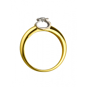 Золотое кольцо с бриллиантом (01-200432942) фотография