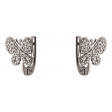 Золоті сережки з цирконієм куб. (01-200573442)