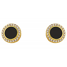 Золоті сережки з цирконієм куб. (01-200581642)