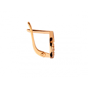 Золотые серьги с фианитом (цирконием куб.) (01-200761642) фотография