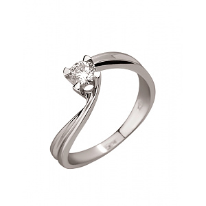 Золотое  кольцо с бриллиантом (01-200781042) фотография